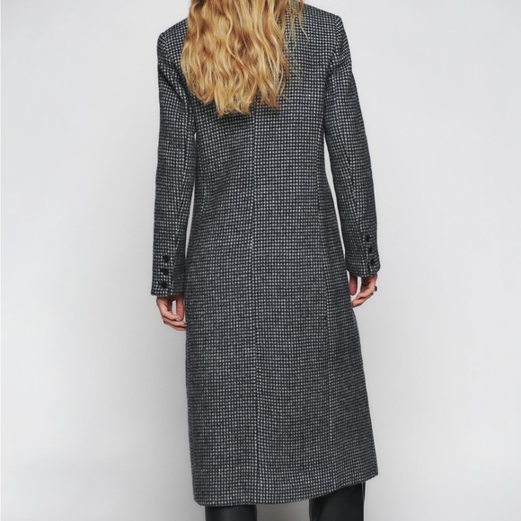 Reformation S coat in black and white houndstooth. Great condition! - Picture 5 of 11